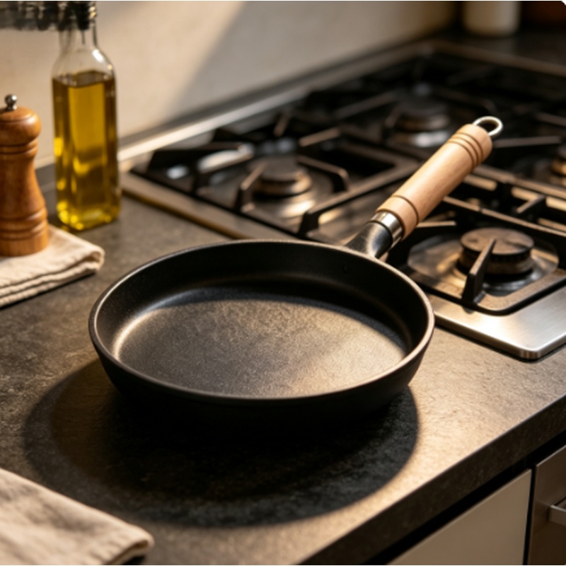 Dosa Pan Iron - 26cm Unbeschichtete Gusseisenpfanne Antihaft-Crêpe-Pfannkuchenpfanne Geeignet für