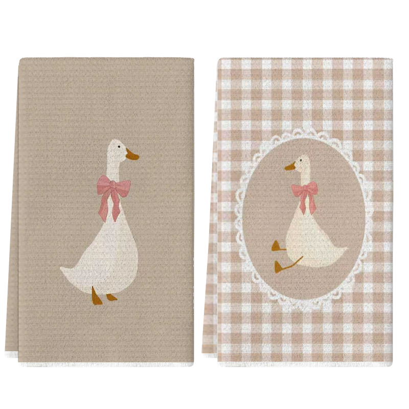 Home Cooking Is The Best - 2 Stück, niedliche Enten-Küchentücher, 40 cm