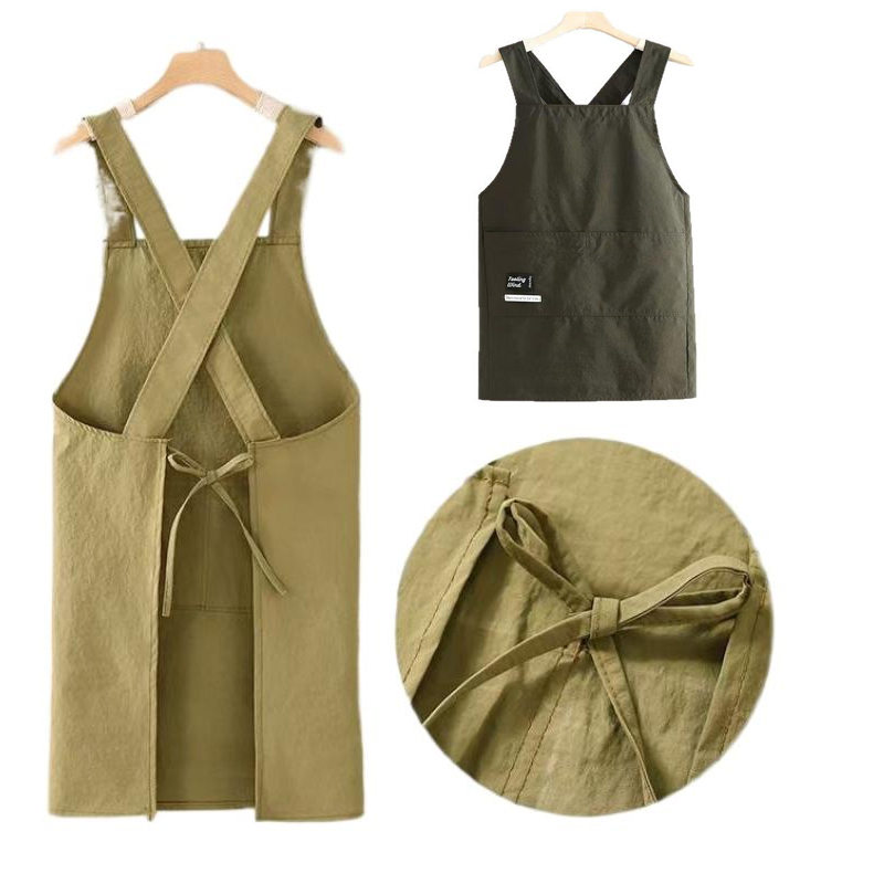 Home Cooking Work - Polyester-Schürze zum Kochen, Küchenschürzen, atmungsaktiv, verschleißfest,