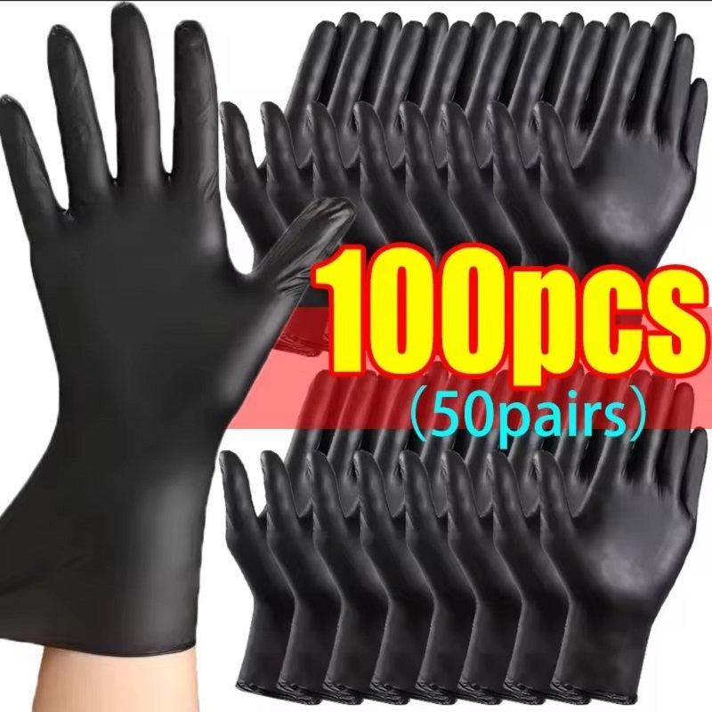 Home Cooking Work - Einweghandschuhe Schwarz Nitrilhandschuhe für den Haushalt