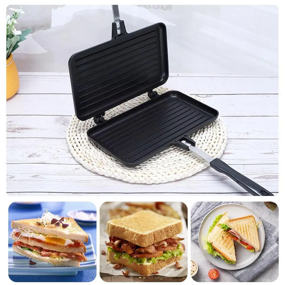 Dosa Pan Iron - Doppelseitige Bratpfanne Antihaft-Sandwich maschine Waffel pfannkuchen