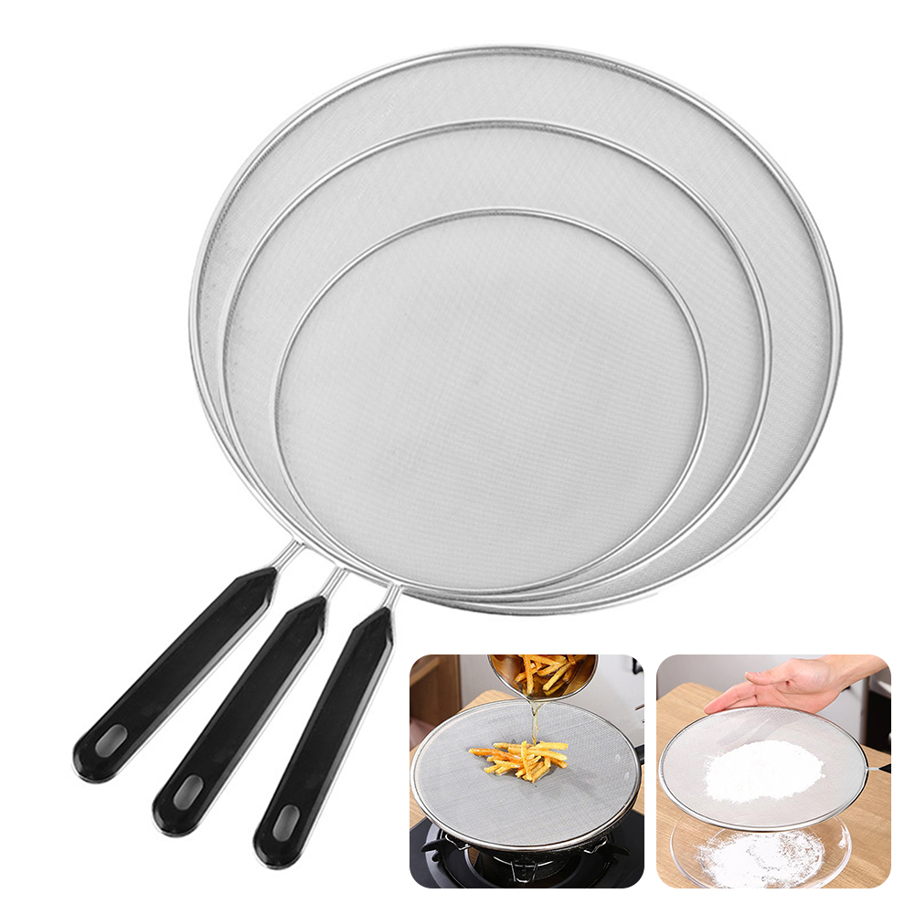 Dosa Pan Iron - 19–33 cm Edelstahl-Ölspritzschutz, Bratpfannen-Netzschutz, Küchen- und