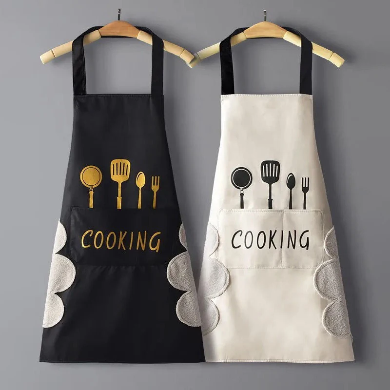 Home Cooking Work - Schürze, wasserdicht, ölbeständig, zum Abwischen der