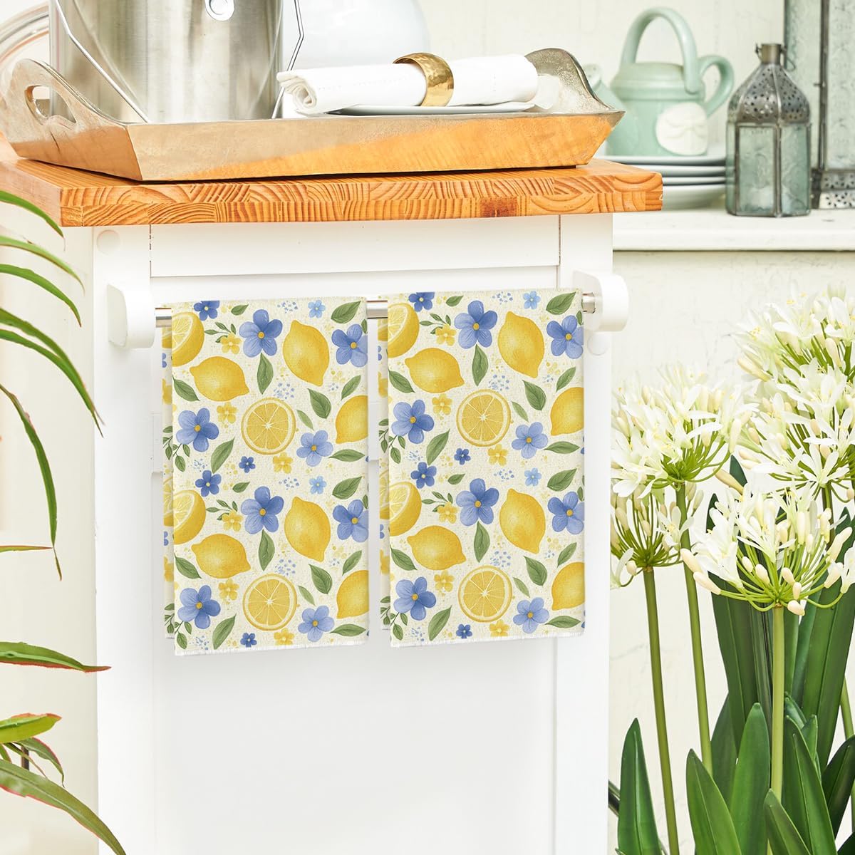 2 Stück, Küchentücher mit blau – Home Cooking Is The Best Bewertung und Preis