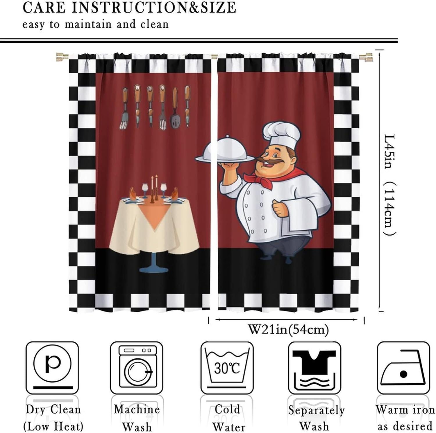 Fat Chef Küchengardinen, Carto – Home Cooking Youtube Bewertung und Preis