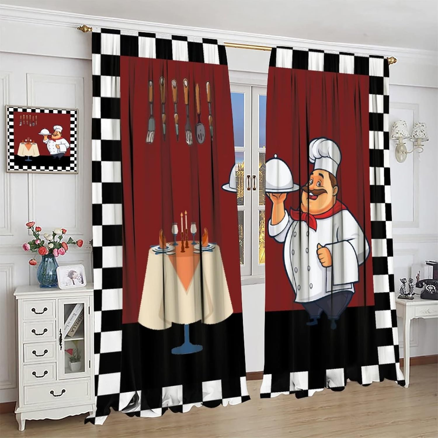 Fat Chef Küchengardinen, Carto – Home Cooking Youtube Bewertung und Preis