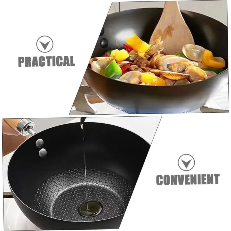 Unbeschichteter Wok mit flache – Dosa Pan Iron Bewertung und Preis