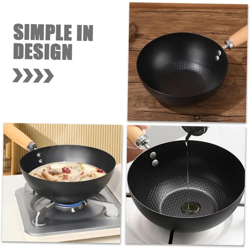 Unbeschichteter Wok mit flache – Dosa Pan Iron Bewertung und Preis