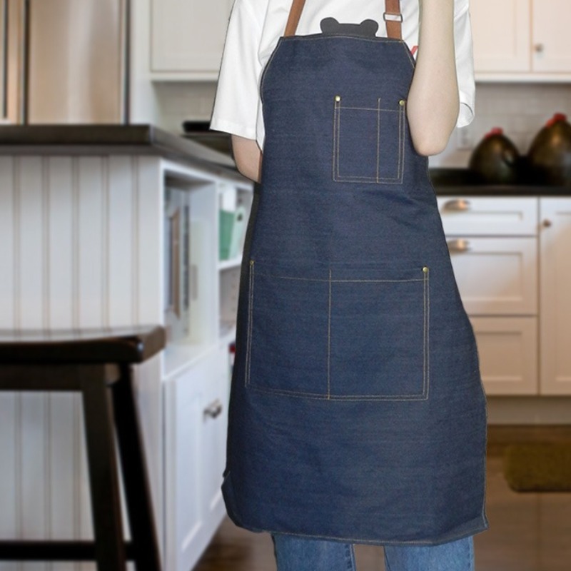Denim-Arbeitsschürze für Männe – Home Cooking Work Bewertung und Preis
