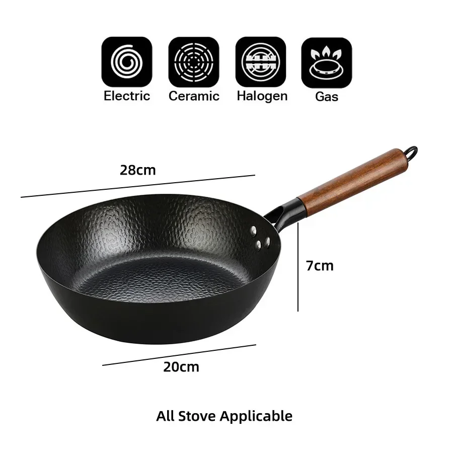 28cm hochwertige Eisen-Wok-Pfa – Dosa Pan Iron Bewertung und Preis